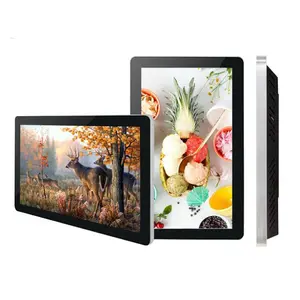 wall mounted 23.6" 24" inch LCD totem support landscape and portrait display mode embedded multimedia player