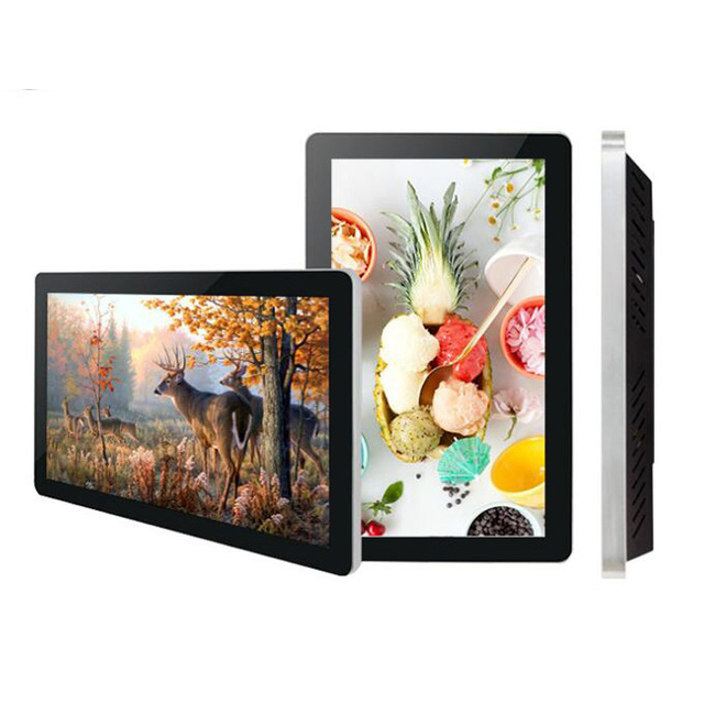 Wall Mounted 23.6" 24" Inch LCD Totem Support Landscape and Portrait Display Mode Embedded Multimedia Player