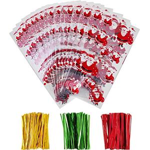 200 BOLSAS <span class=keywords><strong>DE</strong></span> REGALO 3X4 CON 200 LAZOS GIRATORIOS 4 "6 MEZCLAR COLORES BOLSAS <span class=keywords><strong>DE</strong></span> PLÁSTICO OPP para LOLLIPOP CANDY CAKE POP <span class=keywords><strong>CHOCOLA</strong></span> - Product Image 1