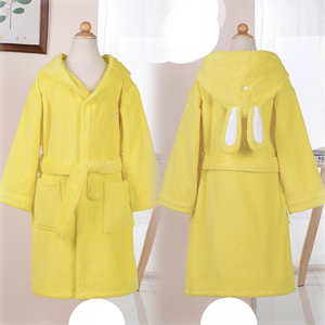 Al por mayor 100% algodón tela de terciopelo animales con capucha bebé <span class=keywords><strong>albornoz</strong></span> <span class=keywords><strong>blanco</strong></span> - Product Image 3