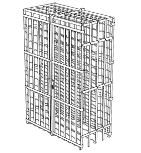 Double Sided Big Cao Kim Loại Giá Rượu Vang Có Thể Gập Lại Hiển Thị Lớn Và Cửa Hàng Kệ Cho Chai 300 300 Chai Rượu Vang Tù - Product Image 1