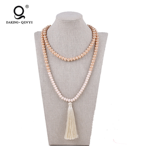 Desain Populer Buatan Tangan 108 Manik-manik Kristal Alami Rumbai Kalung Doa Kalung - Product Image 3