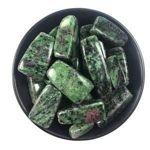 Atacado natural mineral em massa rubi zoisite pedras tumbled preço