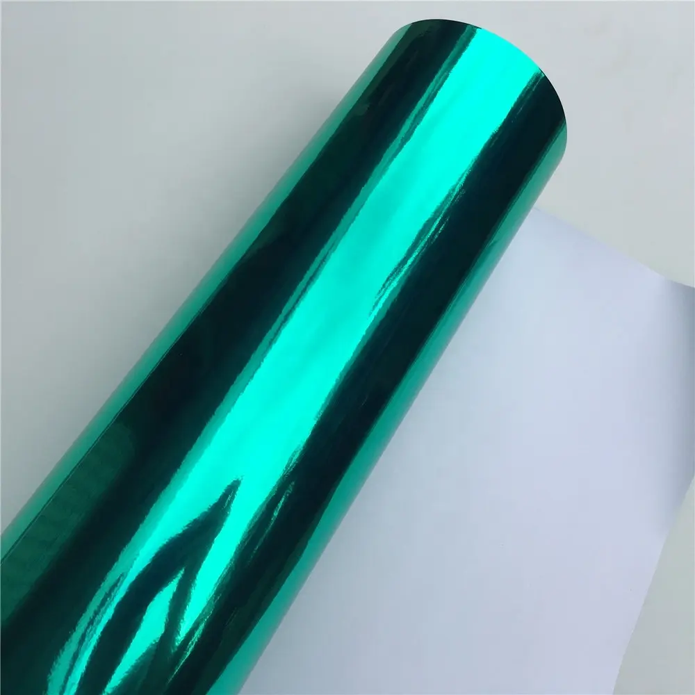 Gloss Turquoise Super Mirror Chrome Vinyl Wrap Áp Dụng Cho Kết Thúc Tốt Đẹp Xe Đầy Đủ & Đồ Họa Xe Buýt Xe Tải & Xe Tải Gương Xe