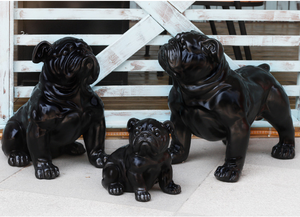 Kırmızı boğa köpek heykeli özel bulldog heykel