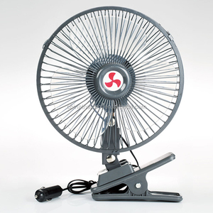 Factory Hot Selling 24V Dc Auto Car Clip Fan Oscillating Portable Mini Car Electric Fan Cooling 12V For Truck Boat Bus