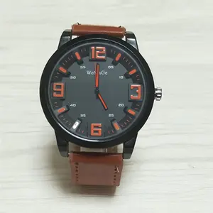 NOW Chronograph Watch Men Quartz Wristwatch Blue Sports Leather Watches franck men's watch