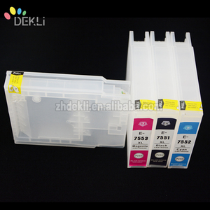 T7521 için Uzun Yeniden Doldurulabilir mürekkep kartuşu Epson WF 8591 WF 6091 ciss kiti ile otomatik sıfırlama çipi