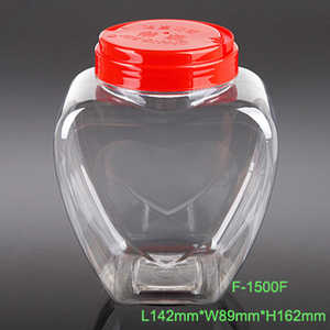 Xu Fuji Brand Heart-<strong>Shaped</strong> Jar Food <strong>Chocolate</strong> Packing Plastic <strong>Bottle</strong>