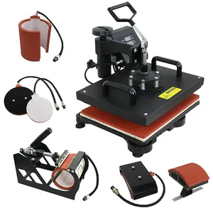 Maikesub 6 in 1 Combo Heat Press Machine T-shirt Hat Mug Plate Digital Transfer Sublimation Machine