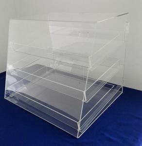 <span class=keywords><strong>Display</strong></span> makanan akrilik kabinet kotak pajangan kue, kotak <span class=keywords><strong>Display</strong></span> donat roti Pastry dengan nampan