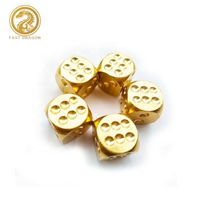 Бар игры в кости шестисторонний домашний бар принадлежности для вечеринки <span class=keywords><strong>2</strong></span> размера 13 мм/15 мм пользовательские Золотые Кости - Product Image 3