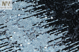 Nanyee Dệt 5Mm Màu Đen + Bạc Sọc Lặp Lại Spangled Sequin Vải - Product Image 5