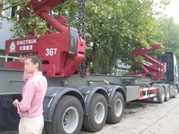 Remorque de levage latérale de Transport de conteneur à chargement automatique, grue de levage latérale, usine de chine, 3 axes, 40 pieds, Semi-remorque en acier