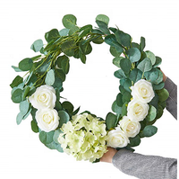 Guirlande de Lierre Artificiel de 2m de Long, Fausses Feuilles Vertes Porte-Bonheur, Lianes Suspendues Effet Dollar d'Argent, Décoration pour Mariage, Remise de Diplôme, Fête des Pères
