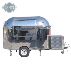 Móvil carrito de comida móvil carritos <span class=keywords><strong>hot</strong></span> dog remolcable modelo Acero inoxidable alimentos remolque para la venta Filipinas - Product Image 1