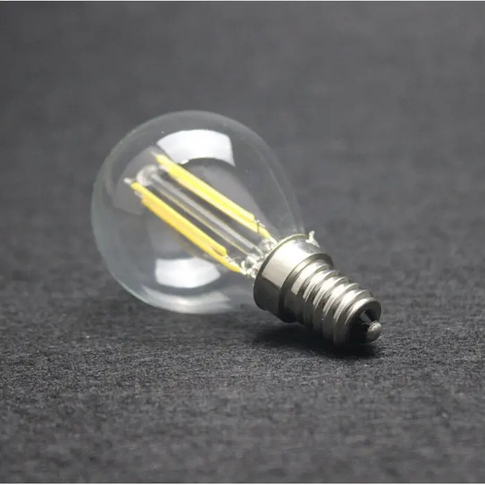 2W 4W Mini E12 E14 G45 SES LEVOU Filamento da Lâmpada de Vidro Transparente Bola de Golfe Lâmpada Branco Quente 2700K 20W Substituição de Lâmpadas Incandescentes