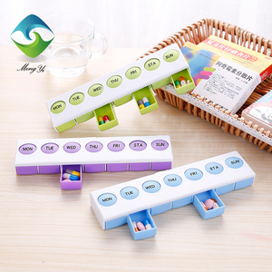 Pill <span class=keywords><strong>Box</strong></span> T07: Thiết Kế Mới Y Học Nhựa Lưu Trữ Hộp, Nút Nhấn Lớn 7 Ngày Weekly Pill <span class=keywords><strong>Box</strong></span> - Product Image 1