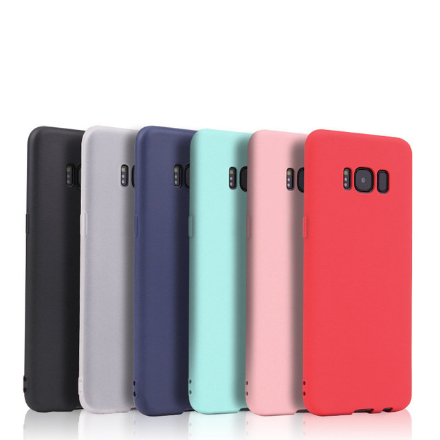 For Samsung Galaxy S8 Case , Ultra Thin Candy Color Matte Soft Silicone TPU Back Cover Case for Samsung Galaxy S8