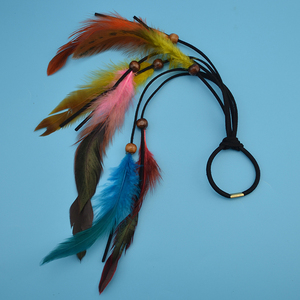 Bijoux de cheveux faits à la main de couleur aléatoire, tresse sale, plume, coiffe de festival, coiffe hippie, <span class=keywords><strong>accessoires</strong></span> pour cheveux - Product Image 3