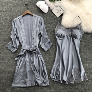 بيجالات حريرية مثيرة من قطعتين مع وسادات للصدر - Product Image 3