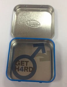 Kleine rechteckige Metallklappdeckel-Zinnkondom-Verpackungs <span class=keywords><strong>box</strong></span> mit recycelten Materialien - Product Image 4