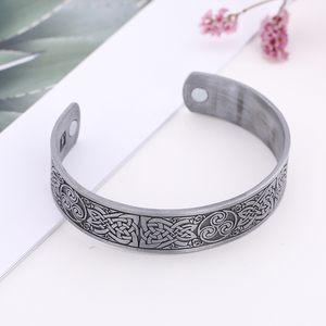 Fashion Irish Knot Shape Antique Silver Bronze <strong>Copper</strong> Color Cuff <strong>Bangle</strong> for Men's Jewelry Bracelet Health Care Vintage Hot - Product Image 5