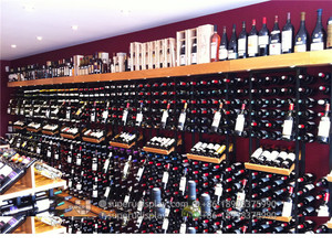 Customized Manufacturer Wooden Commercial <strong>Wine</strong> Rack <strong>Display</strong> Stand Liquor Store Decoration - Product Image 5