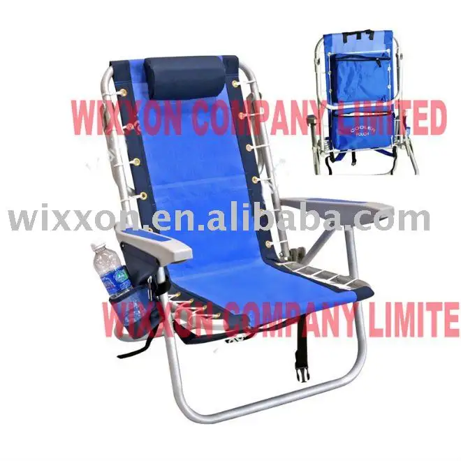 Ultimo zaino spiaggia heavy duty sedia con laccio- up sospensione pieghevole e portabibite