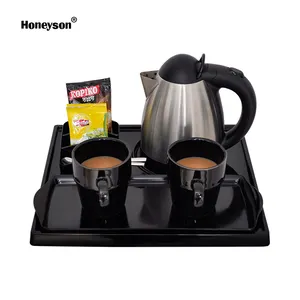 guangzhou hotel supplies/hotel guest supplies and restaurant supplies electric kettle tray set for hotel guest room