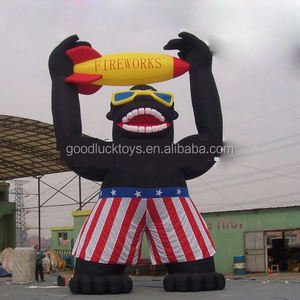 2025 Chine chimpanzé géant gonflable populaire <span class=keywords><strong>orang</strong></span>-outan modèle avec des lunettes jaunes Offre Spéciale pour l'utilisation de fête - Product Image 1