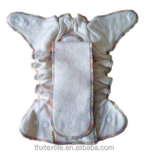 Inserts de couches ajustés en tissu de coton chanvre biologique réutilisables lavables taille unique pour tous les bébés prévention des fuites 3D doux - Product Image 4