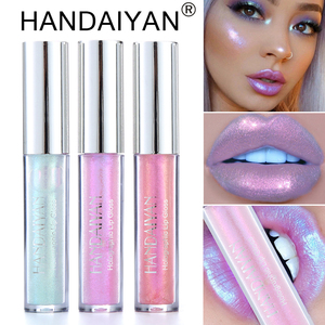 HANDAIYAN ลิปกลอสคริสตัลเหลว,ลิปกลอสแวววาวลิปสติกสักโฮโลแกรมลิปสติกสีเมอร์เมดแวววาวลิปกลอส - Product Image 3