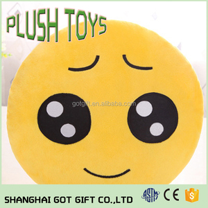 Yumuşak <span class=keywords><strong>Emoji</strong></span> İfade Pretty Yuvarlak Yastık LED Yastık Dolması Peluş Oyuncak - Product Image 4