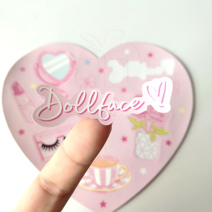 あなた自身のロゴを作るカワイイビニールメイクアップキスカットステッカーシート - Product Image 5