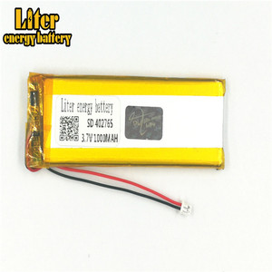Plug 1.25-2 P 3.7 V 402765 1000 mah Lithium ion polymer Rechargeable battery lasting for - Product Image 2