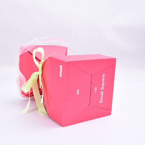 Hot bán handmade Rose Flower bao bì giỏ giấy không thấm nước Hộp Quà Tặng dập nổi Matt cán tái chế vật liệu gấp hộp - Product Image 3