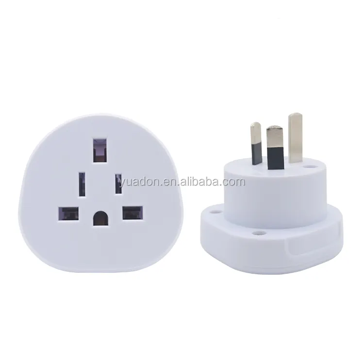 SAA Adaptor Listrik Us Ke Australia Travel, Adaptor Power Point Australia Plug Putih dan Hitam