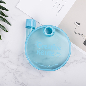 Bouteille D'Eau En Botol Air Plastik Transparan, Disesuaikan Lucu Bentuk Siput Botol Air Datar - Product Image 3