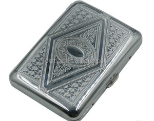 Chất Lượng Cao Sliver Thép Không Gỉ Thuốc Lá Trường Hợp/Double Sided Hộp Thuốc Lá/Kim Loại Thuốc Lá Trường Hợp - Product Image 6