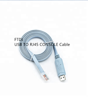 Cable USB a Serial RS232 para Consola, Cable Rollover para Routers RJ45, Color Azul, 6 pies, Compatible con Escáner de Código de Barras e Impresora