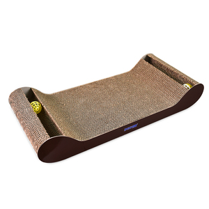 DEKU, juguetes interactivos para rascar bolas para gatitos de interior, tablas rascadoras para gatos, sofá cama de cartón con hierba gatera gratis - Product Image 6
