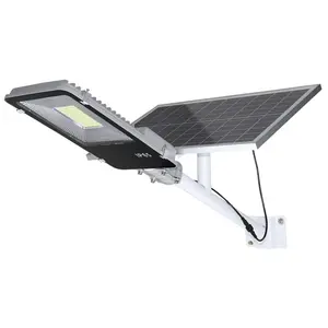 Farola solar LED IP66 para exteriores, 50W, con certificado CE ROHS FCC, farola solar de inducción, farola solar integrada
