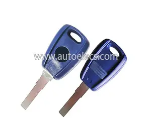 菲亚特 Stilo Punto 遥控钥匙外壳 1 按钮 SIP22 蓝色的车钥匙