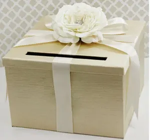 Boîte à cadeaux en plastique à plusieurs niveaux, porte-cartes de mariage, coffret cadeau de 12 pouces pour faveurs de mariage