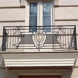 Çin Üretimi Ferforje Balkon Korkuluk Tasarımı/Demir Izgara Tasarım için Balkon için Ev