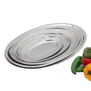 Material de Metal elegante forma Oval bandeja de acero inoxidable - Product Image 3