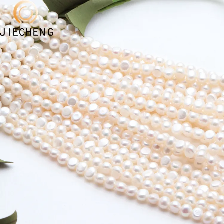 6-7mm AAA bijoux d'eau douce prix des perles baroques perles demi-rondes perles brins vente en gros