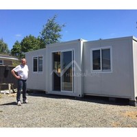 Plans de conception de maison bungalow en conteneur préfabriqué en acier de 20 pieds, appartement de 3 chambres, design moderne, utilisation hôtelière, panneau sandwich