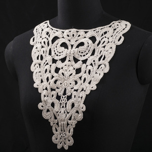 China encaje mercado moda personalizada patrón bordado algodón encaje escote collar - Product Image 1